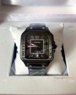 NEW! Replica Cartier Santos De Blacksteel Watch for Mens